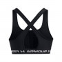 Biustonosz treningowy Under Armour Crossback Mid Bra - czarny