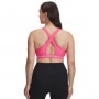 Biustonosz treningowy Under Armour Crossback Mid Bra - różowy