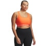 Biustonosz treningowy Under Armour Crossback Mid Bra - pomarańczowy