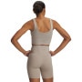 mini: Damski top treningowy Under Armour Meridian Fitted Crop Tank - beżowy (2)