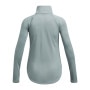 mini: Dziewczęca bluza treningowa nierozpinana bez kaptura Under Armour Tech Graphic 1/2 Zip - zielona (2)