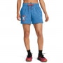 mini: Damskie spodenki treningowe Under Armour Project Rock Underground Terry Shorts - niebieskie (2)