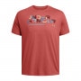 mini: Męski t-shirt z nadrukiem Under Armour UA Colorblock Wordmark SS - czerwony (3)