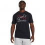  UNDER ARMOUR Męski tshirt z nadrukiem Under Armour UA Foundation Short Sleeve  czarny Czarny