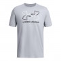 mini: Męski t-shirt z nadrukiem Under Armour UA Foundation Short Sleeve - szary (3)