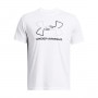 mini: Męski t-shirt z nadrukiem Under Armour UA Foundation Short Sleeve - biały (3)