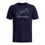 mini: Męski t-shirt z nadrukiem Under Armour UA Foundation Short Sleeve - granatowy (3)