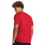 mini: Męski t-shirt z nadrukiem Under Armour UA Foundation Short Sleeve - czerwony (2)