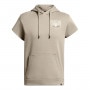 mini: Męska bluza treningowa nierozpinana z krótkim rękawem Under Armour Project Rock Q1 SS Icon Fleece HD - beżowa (4)