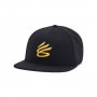 UNDER ARMOUR Męska czapka z daszkiem Under Armour M Curry Flatbrim Snapback  czarna Czarny