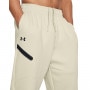 Męskie spodnie treningowe Under Armour Unstoppable Flc Baggy Crop - kremowe