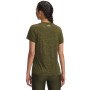 mini: Damska koszulka treningowa Under Armour Tech SSC- Twist - khaki (2)