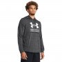mini: Męska bluza dresowa nierozpinana z kapturem Under Armour UA Rival Terry Graphic Hood - szara (1)
