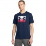  UNDER ARMOUR Męski tshirt z nadrukiem Under Armour UA M Boxed Sports Updated Ss  granatowy Granatowy