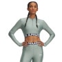 mini: Damski longsleeve treningowy Under Armour Heatgear Rib 1/4 Zip Ls - zielony (4)