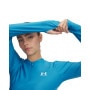 mini: Damski longsleeve treningowy Under Armour Heatgear Rib 1/4 Zip Ls - niebieski (3)