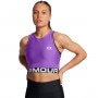 UNDER ARMOUR Damski top treningowy Under Armour Heatgear Rib Tank  fioletowy Fioletowy