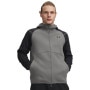  UNDER ARMOUR Męska bluza dresowa rozpinana z kapturem Under Armour UA Unstoppable Fleece FullZip  szara Szary