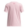 mini: Dziewczęcy t-shirt z nadrukiem Under Armour UA Bubble Wordmark SS - różowy (2)