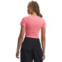 mini: Damski t-shirt crop top Under Armour UA Rival Rib Baby Tee - różowy (2)