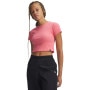 mini: Damski t-shirt crop top Under Armour UA Rival Rib Baby Tee - różowy (1)