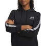 mini: Damska bluza nierozpinana z kapturem Under Armour UA Icon Fleece Taped - czarna (2)