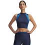 mini: Damski top treningowy Under Armour UA HeatGear Rib Tank - granatowy (1)