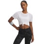 mini: Damska koszulka do biegania Under Armour UA Launch Jacquard SS - biała (1)