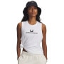  UNDER ARMOUR Damska koszulka z nadrukiem Under Armour UA Varsity U Tank  biała Biały