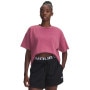  UNDER ARMOUR Damski tshirt oversize Under Armour UA HWT Boxy Wash SS  różowy Różowy