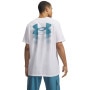 mini: Męski t-shirt z nadrukiem Under Armour UA M Blur Logo SS - biały (2)
