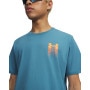 mini: Męski t-shirt z nadrukiem Under Armour UA M Blur Logo SS - niebieski (3)