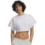 mini: Damski crop top Under Armour Cropped Script SS Tee - biały (1)