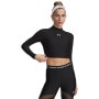  UNDER ARMOUR Damski longsleeve treningowy Under Armour HeatGear Crop Mock LS  czarny Czarny