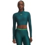 mini: Damski longsleeve treningowy Under Armour HeatGear Crop Mock LS - zielony (1)