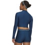 mini: Damski longsleeve treningowy Under Armour HeatGear Crop Mock LS - granatowy (2)
