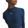 mini: Damski longsleeve treningowy Under Armour HeatGear Crop Mock LS - granatowy (3)