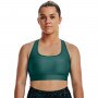 mini: Biustonosz treningowy Under Armour UA HeatGear Mid Padless - zielony (3)