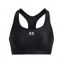 Biustonosz treningowy Under Armour UA HeatGear Mid Padless - czarny