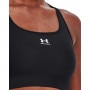 Biustonosz treningowy Under Armour UA HeatGear Mid Padless - czarny