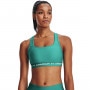 mini: Biustonosz treningowy UNDER ARMOUR UA CROSSBACK MID HEATHER BRA - zielony (1)