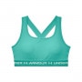 mini: Biustonosz treningowy UNDER ARMOUR UA CROSSBACK MID HEATHER BRA - zielony (9)