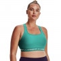 mini: Biustonosz treningowy UNDER ARMOUR UA CROSSBACK MID HEATHER BRA - zielony (3)