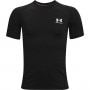 mini: Chłopięca koszulka treningowa Under Armour UA HG Armour SS - czarna (1)