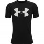 mini: Chłopięca koszulka treningowa UNDER ARMOUR UA Tech Big Logo SS - czarna  (1)