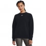 Obrazek dla: UNDER ARMOUR Damska bluza dresowa nierozpinana bez kaptura Under Armour Rival Fleece Crew  czarna Czarny