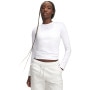 mini: Damska bluza treningowa bez kaptura Under Armour UA ColdGear Crew - biała (1)