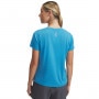 mini: Damska koszulka do biegania Under Armour UA Launch Shortsleeve - niebieska (2)