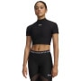 mini: Damska koszulka treningowa Under Armour HeatGear Crop Mock SS - czarna (1)