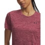 mini: Damska koszulka treningowa Under Armour Tech SSC- Twist - bordowa (3)